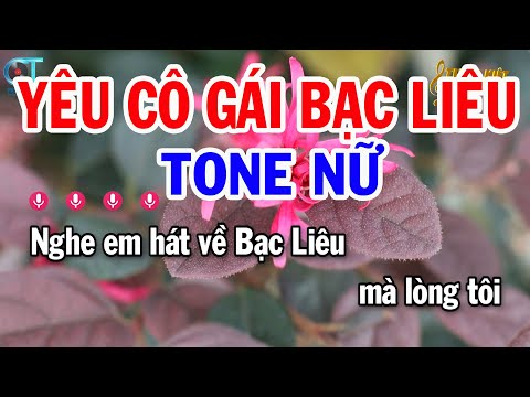 Karaoke Yêu Cô Gái Bạc Liêu Tone Nữ ( Am ) Nhạc Sống Mới || Karaoke Tuấn Kiệt