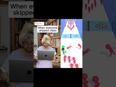 When everyone skipped class. #funny #funnyteacher #happy #interesting #gaming