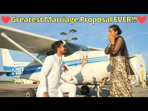 She said YES! Best Airplane Marriage Proposal | The Best Marriage Proposal Ever | Punjabi Engagement