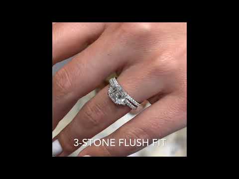 1.8 ct Asscher Diamond Three-Stone Ring