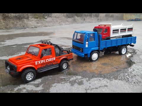 truck loading mini cargo trucks parts 2 | गाड़ी पानी में फस गई kids toys video truck toys video