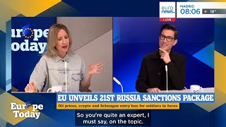 YouTube video thumbnail: New Sanctions Agreed to Ban Russian Soldiers Entering EU