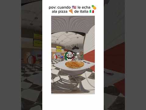pov: cuando 🇺🇲 le echa piña ala pizza 💀 #coutryballs #humor #3d #paises #comedy #animación #italia