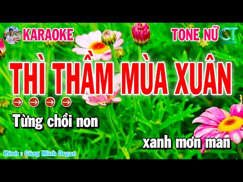 Karaoke Thì Thầm Mùa Xuân Tone Nữ Nhạc Sống 2025