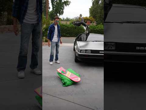 Behind the scenes of how I made the hoverboard float on a budget. #delorean #backtothefuture