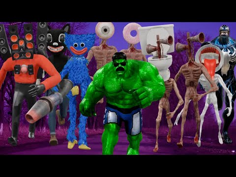 Team Siren Head VS Skibidi toilet VS speaker man VS granny VS human hulk sigmaboy dance