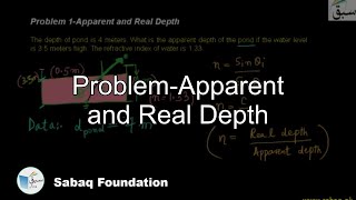 Problem 1-Apparent and Real Depth