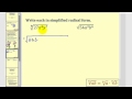 Simplifying Radicals and Exponents