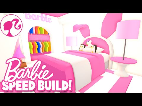 💄TINY PINK BARBIE HOUSE💄 in ADOPT ME *SPEED BUILD*  (roblox)