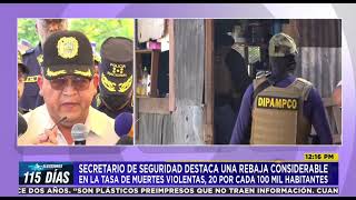 Gobierno registra una reducción en la tasa de homicidios de 20 por cada 100 mil habitantes
