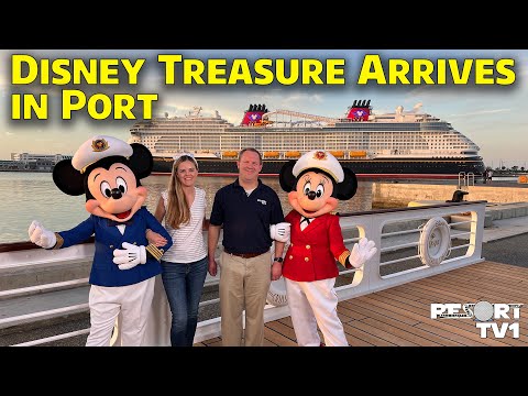 The Disney Treasure Sails into Port for the FIRST Time & A HUGE Announcement - Disney Cruise Line