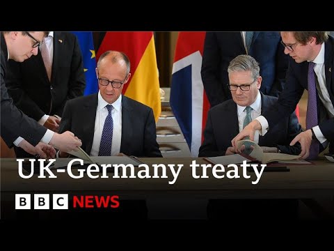 YouTube video thumbnail: UK and Germany Sign Trade and Security Treaty