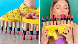 WEIRD WAYS TO SNEAK MAKEUP & FOOD ANYWHERE! By Mariana and Vova
