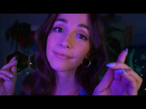 ASMR | Dark, Gentle Hand Movements & Whispers 🌙 for anxiety, sleep, rest