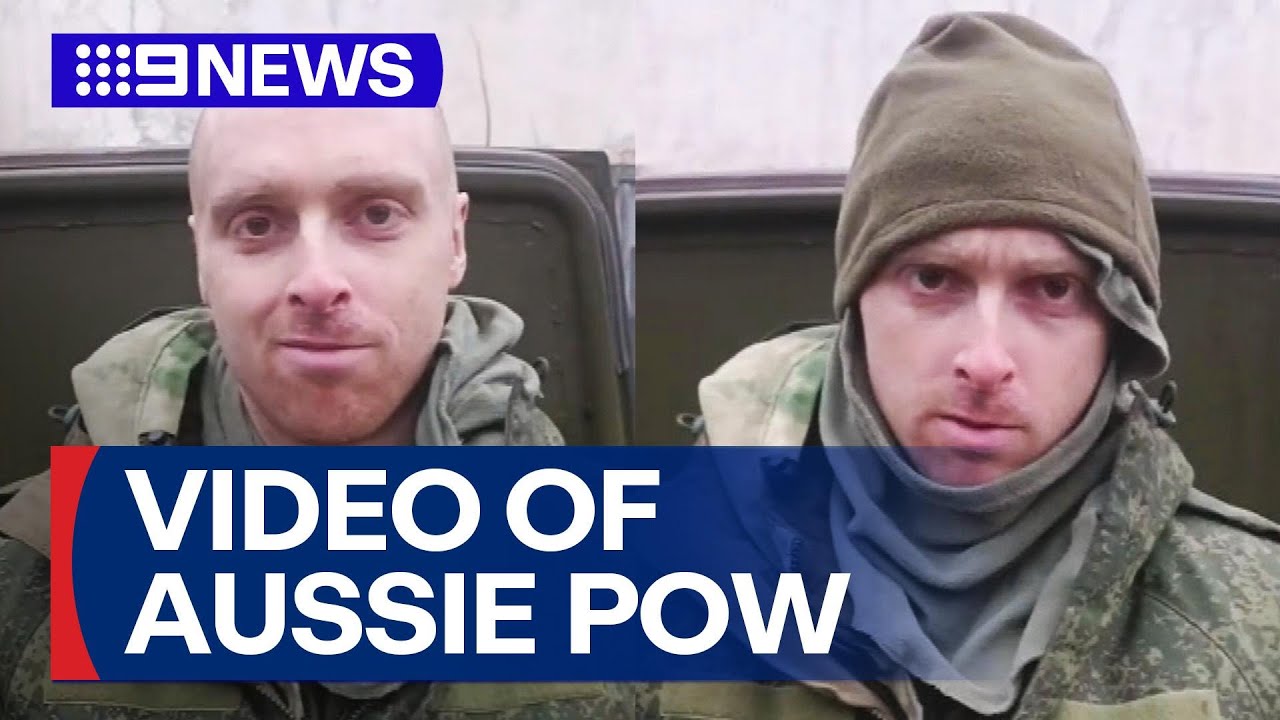 New video shows Australian fighter captured in Ukraine | 9 News Australia