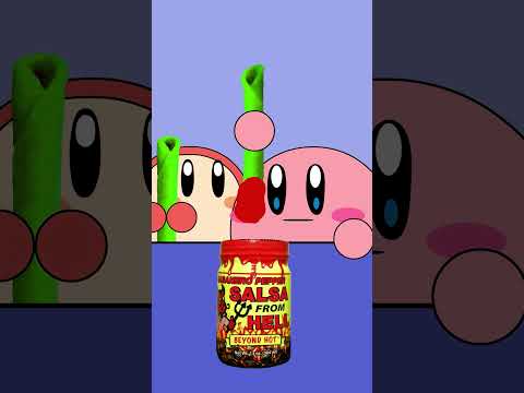Kirby Animation - Spicy Giant Chips Challenge with Waddle Dee 🦝🐼