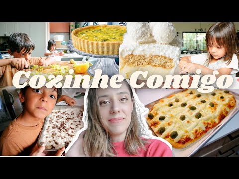 MEGA VLOG! Cozinhando pra receber visitas: Pizza, Sobremesa, QUICHE ♥️ cozinhando com os meus filhos