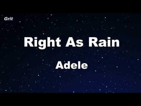 Right As Rain - Adele Karaoke 【No Guide Melody】 Instrumental