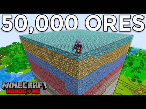 I Mined 50,000 ORES in Minecraft Hardcore!