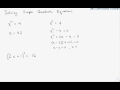 Solving Quadratic Equations Techniques