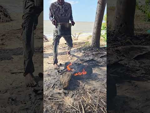 fiz meu próprio sal com água do mar