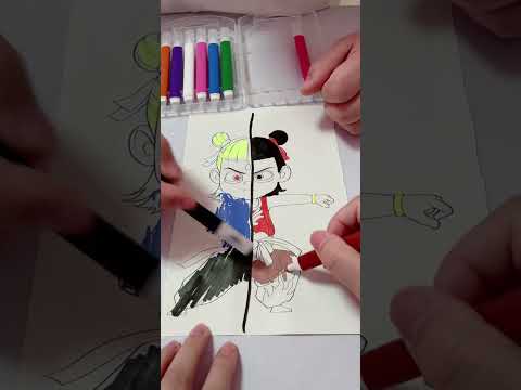 Các bạn nói bố hay mẹ tô màu Natra đẹp hơn? #funnyvideo #funny