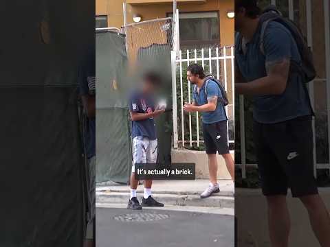 Selling a Fake Brick Prank #JoeySalads #Pranks #Shorts