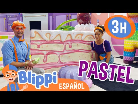 Pastel gigante en el museo de ilusiones 🎂 | Blippi Español | Videos educativos para niños