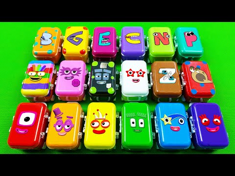 Numberblocks – Looking All CLAY with Mini Suitcase Coloring! Satisfying Slime Videos, ASMR