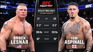 Brock Lesnar vs Tom Aspinall Full Fight - UFC 4 Fight Night