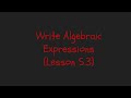 Exploring Algebraic Expressions and Operations
