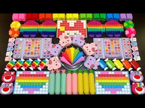 RELAXING WITH CLAY PIPING BAGS VS GLITTER VS MAKEUP ! Mixing Random Things Into Slime #6366