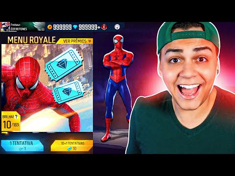 NOVA SKIN DO HOMEM ARANHA NO FREE FIRE!? FREITAS SE IMPRESSIONOU!! - FREE FIRE