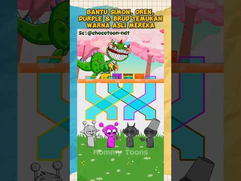 Bantu Simon, Oren, Durple & Brud Temukan Warna Asli Mereka #squidgame #sprunki #dubbing #animation