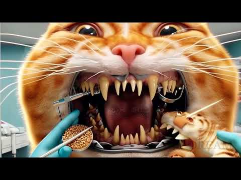 Sad Story 🙀😿 Cat Destroys His Teeth by Eating Candies #cat #cute #cutecat