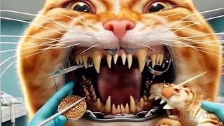Sad Story 🙀😿 Cat Destroys His Teeth by Eating Candies #cat #cute #cutecat