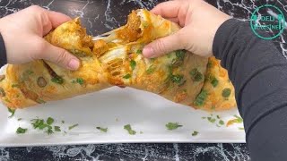 Si vous avez une pâte à pizza, essayez cette recette de baguette farcie à faire en 15min🥖