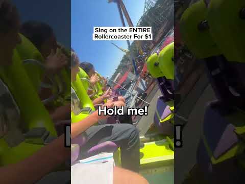 Sing on a Rollercoaster for $1!! #Funny #Entertainment #Public #Publicinterview #Viral #Shorts