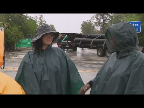 YouTube video thumbnail: Despite Heavy Rain, Protesters Gather Outside Alligator Alcatraz