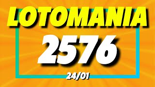 Resultado da Lotomania concurso 2576 de hoje - 24/01