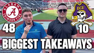 BIGGEST Takeaways from Alabama vs East Carolina