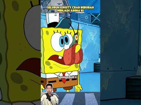SELURUH KRUSTY CRAB BERUBAH MENJADI ARENA ES #shorts