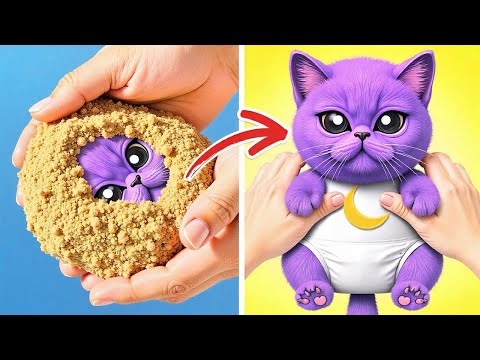 What's Inside Sand? 🙀🏝 Real Cat? *Best Crafts For Cat Lovers*