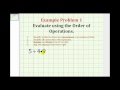 Order of Operations and Expressions