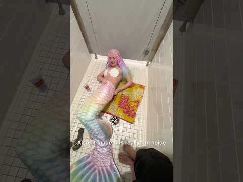 Come with me to a mermaid pool party! (BTS VLOG) 🧜🏻♀️🩵 #mermaid