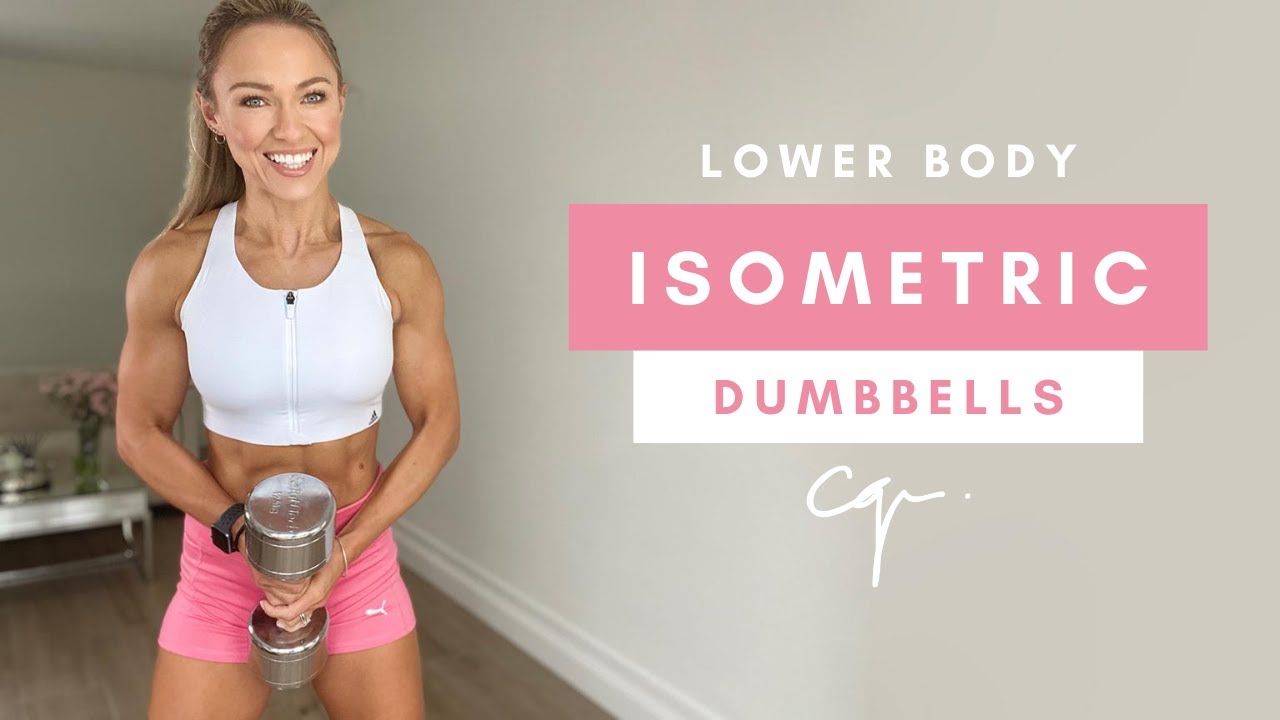30 Min LOWER BODY ISOMETRIC WORKOUT WITH DUMBBELLS at Home - Caroline Girvan