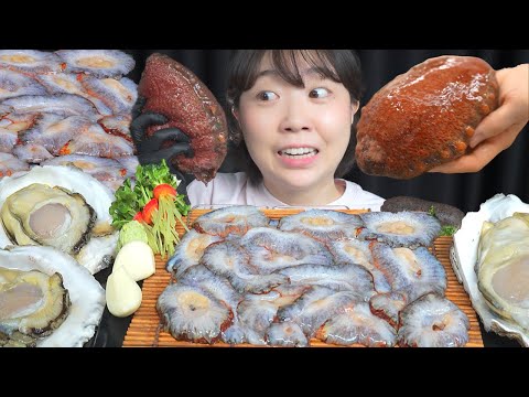 내 얼굴만한 홍해삼 식감 미쳤어!! 바위굴은 또 식감 왜 이렇게 좋아...❤️Mukbang