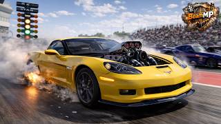CORVETTE VS CORVETTE DRAG RACING ENDS IN PROBLEMS! - BEAMMP