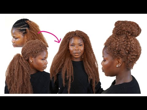 DIY Crochet Braids With Illusion Hairline Using Afro Kinky Spring Twist Hair