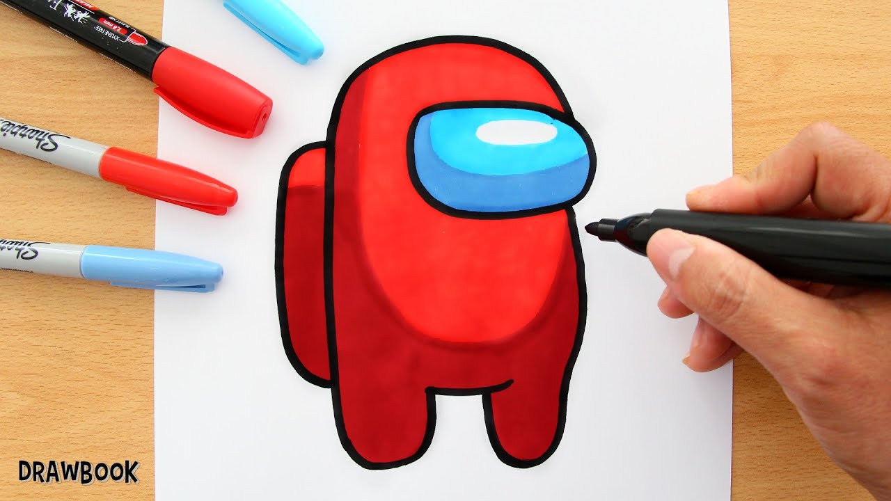 How to Draw AMONG US Character easy Drawbook